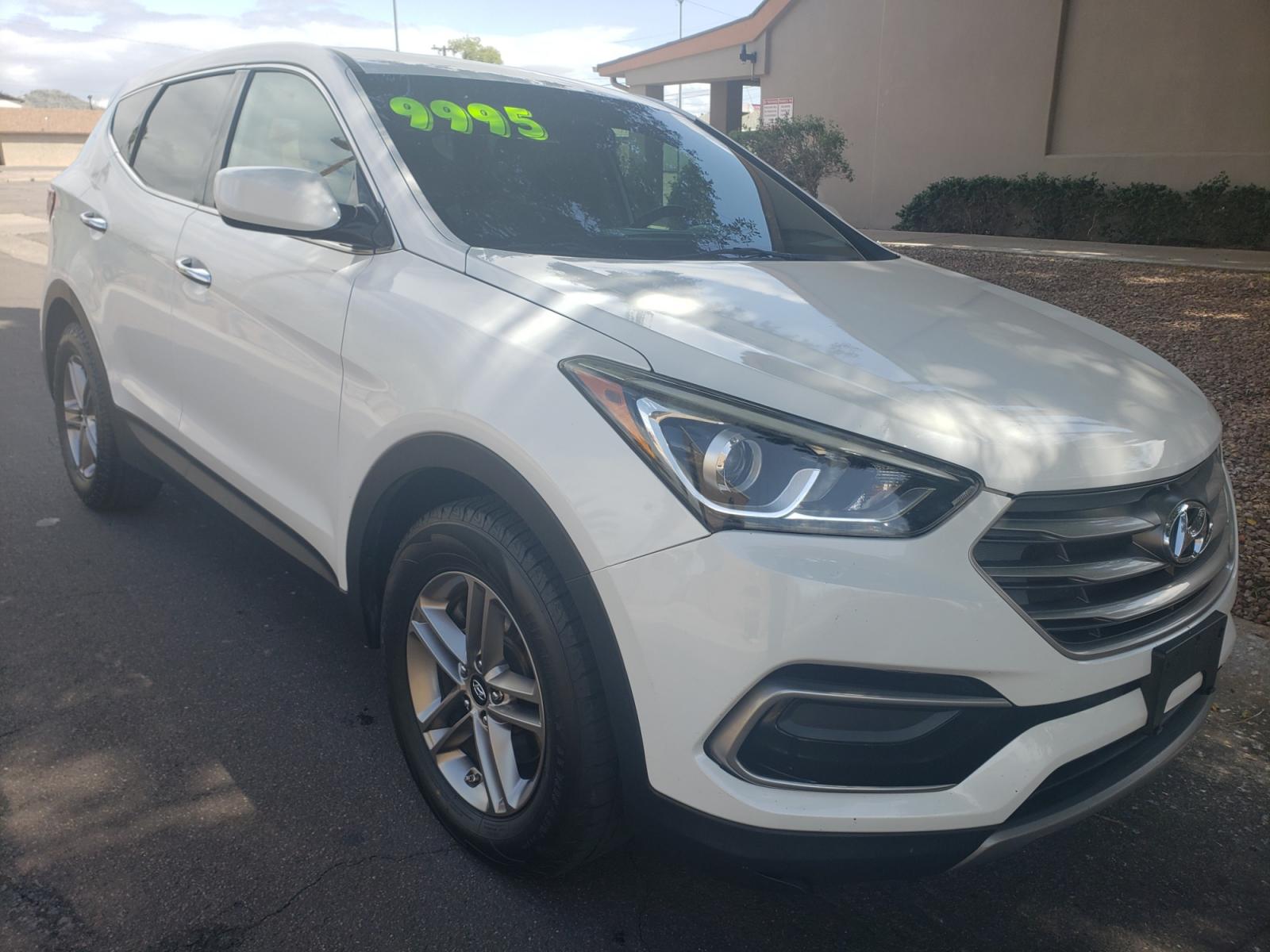 2017 WHITE /gray and black Hyundai Santa Fe SE sport (5NMZT3LB6HH) with an 2.4L L4 DOHC 16V engine, 4-Speed Automatic transmission, located at 323 E Dunlap Ave., Phoenix, AZ, 85020, (602) 331-9000, 33.567677, -112.069000 - 2017 Hyundai Santa Fe Sport,........A Must See!! No accidents, Ice cold AC. The SUV is gorgeous inside and out. Power windows, Power door locks, Touch screen Stereo/CD Player, Phone sync, Bluetooth, Backup camera, Beautiful gray and black interior with gray cloth seats in near perfect condition, Inc - Photo #2